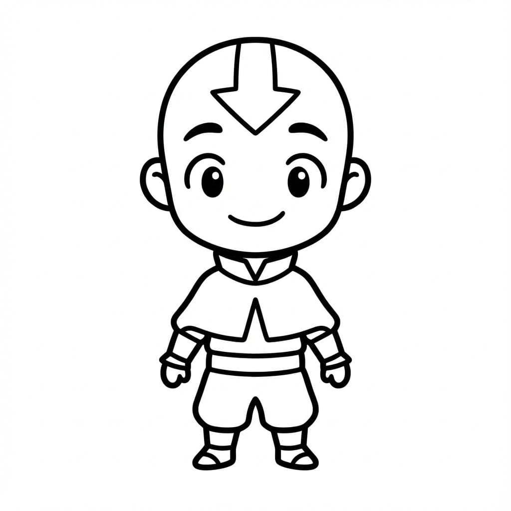 Aang chibi Tegninger til Farvelægning