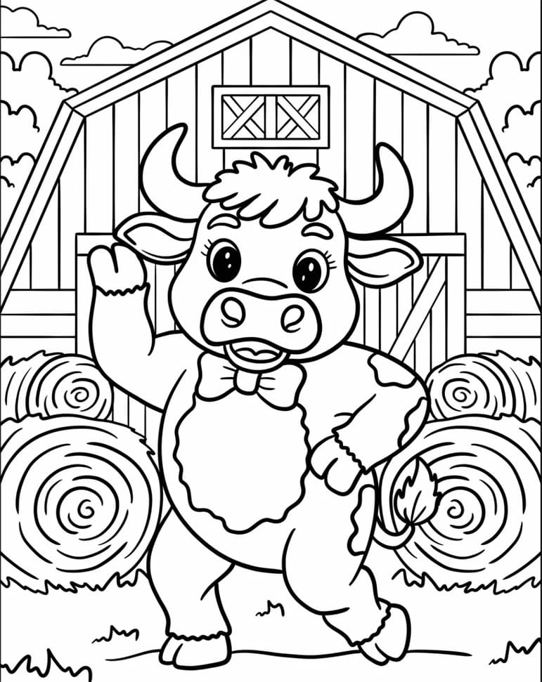 Dansende tyr Tegninger til Farvelægning