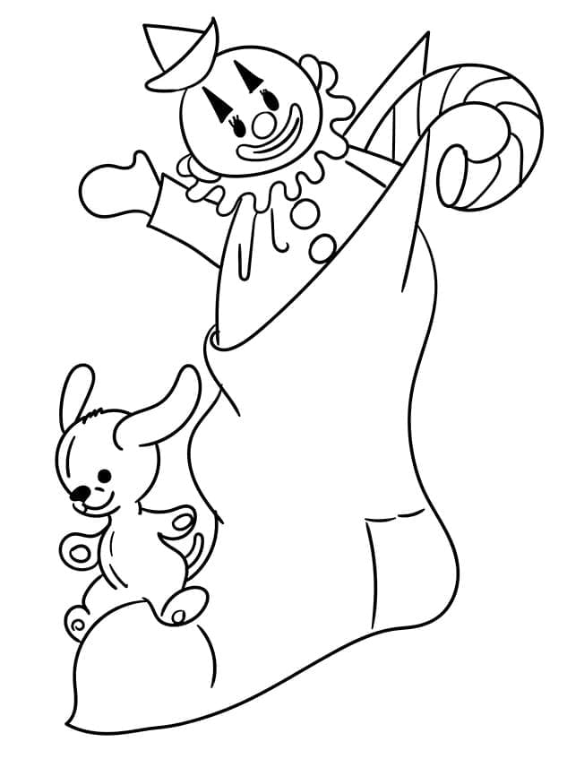 En spektakulær julestrømpe Tegninger til Farvelægning