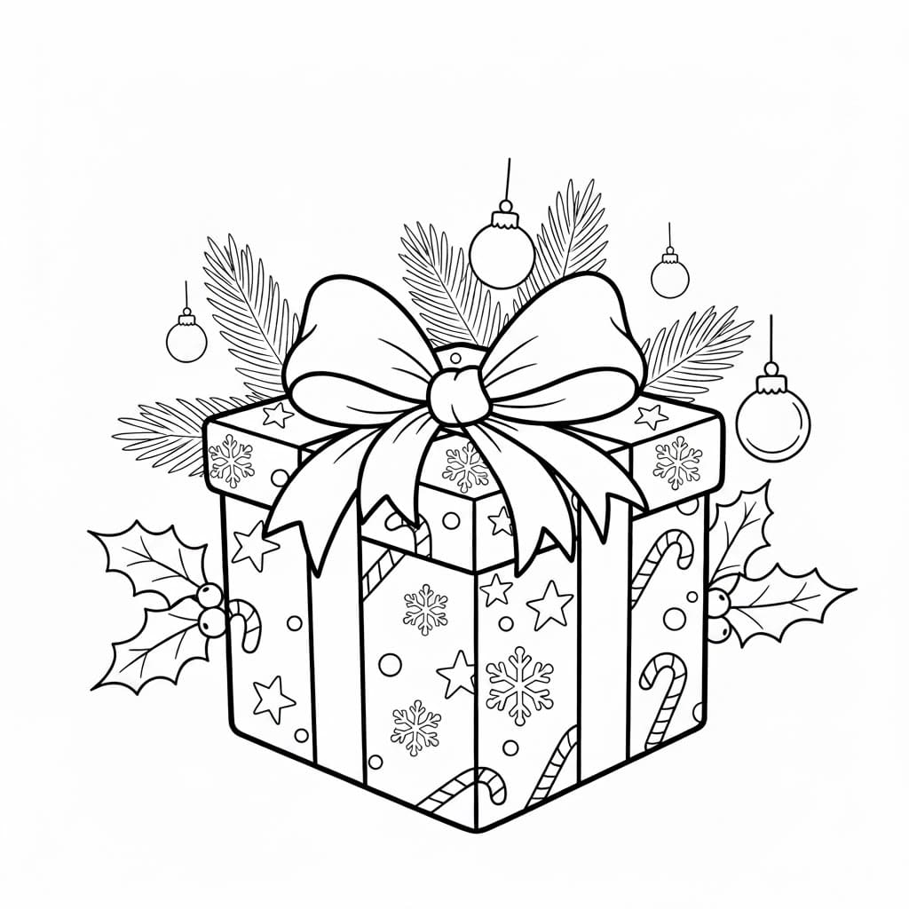 Julegaver Tegninger til Farvelægning