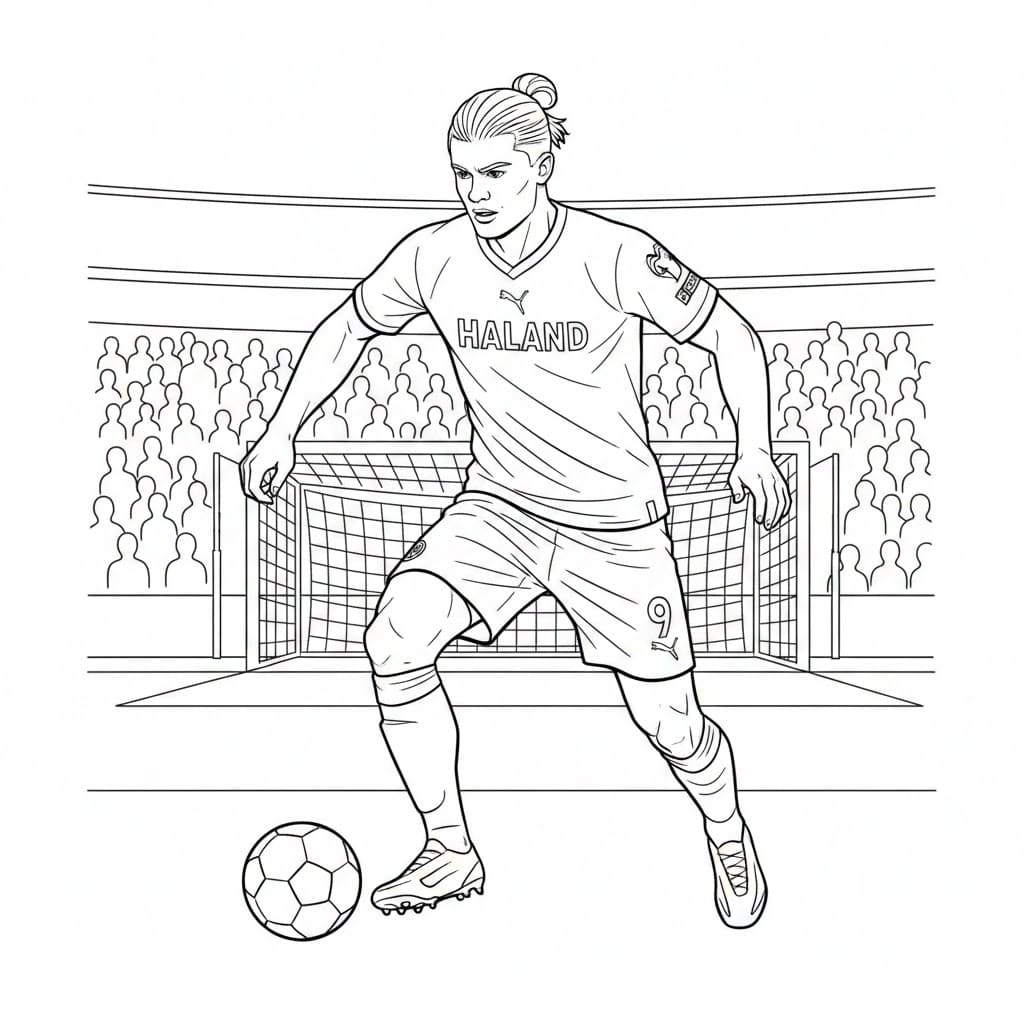 Erling Haaland er fantastisk Tegninger til Farvelægning