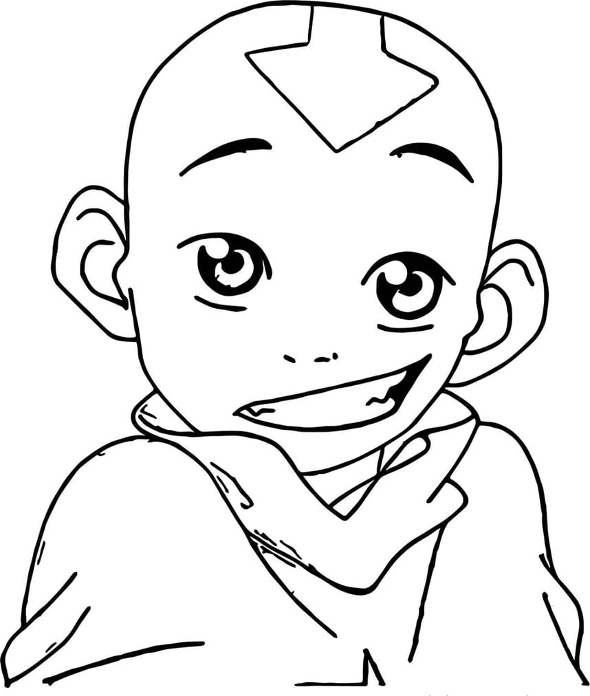 Glad Aang Tegninger til Farvelægning