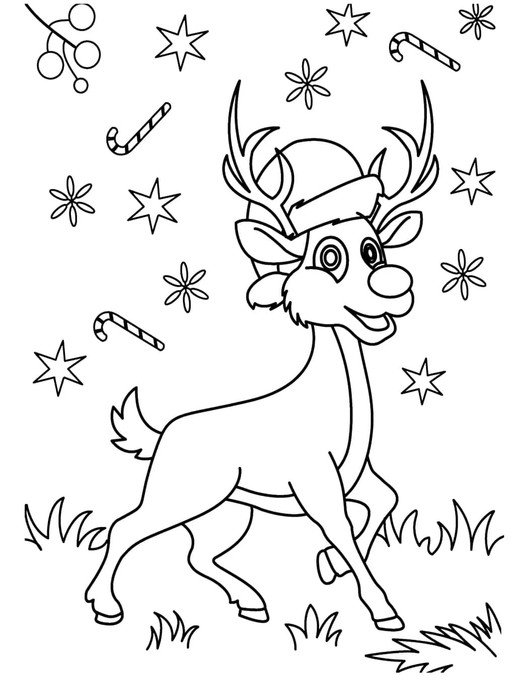 Gratis Rudolf Tegninger til Farvelægning