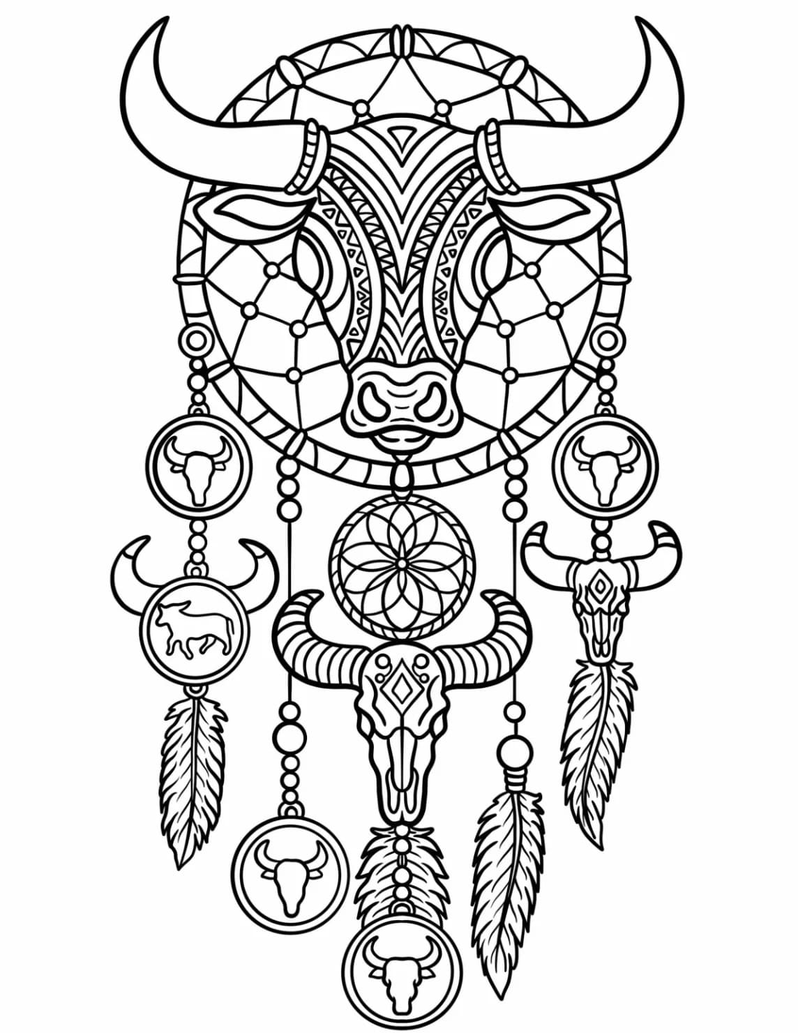 Hellig tyr Tegninger til Farvelægning