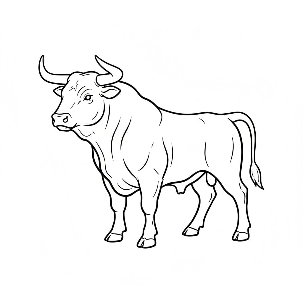 Kul tyr Tegninger til Farvelægning