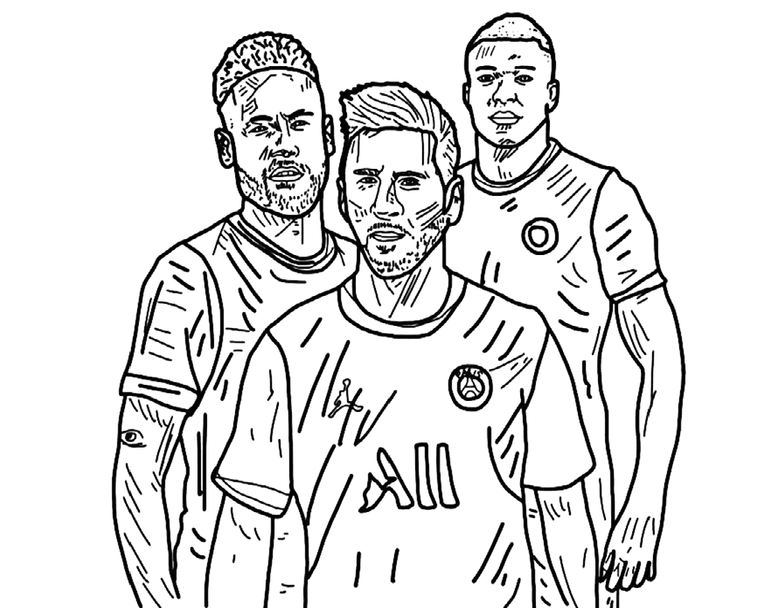 Kylian Mbappé Gratis Billeder Tegninger til Farvelægning