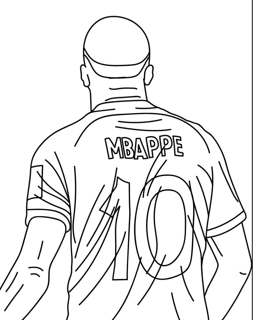 Kylian Mbappé, professionel fodboldspiller Tegninger til Farvelægning