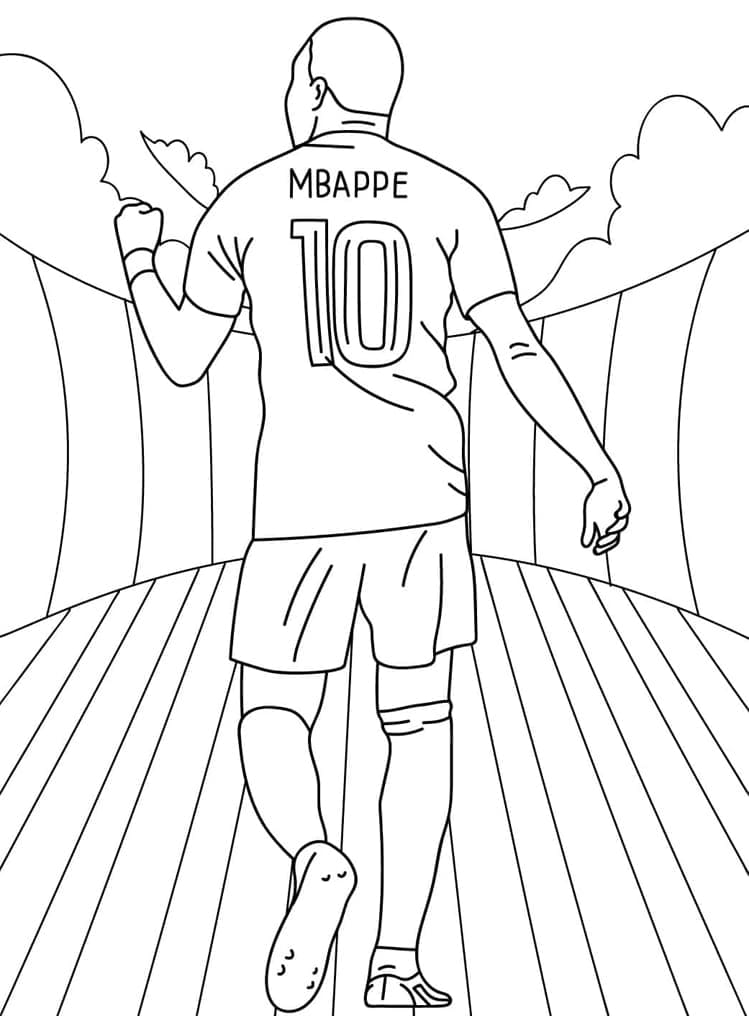 Kylian Mbappé træder frem Tegninger til Farvelægning