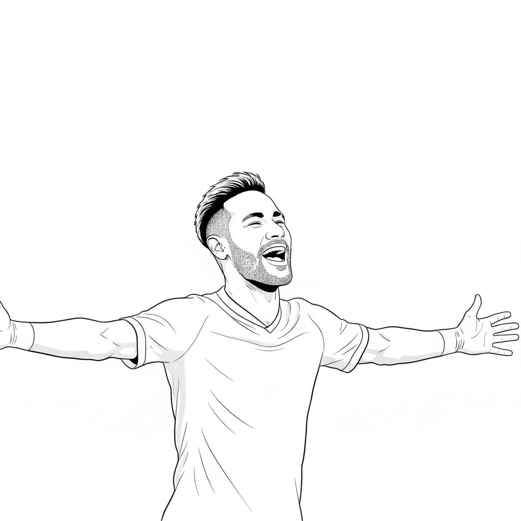 Neymar er god Tegninger til Farvelægning