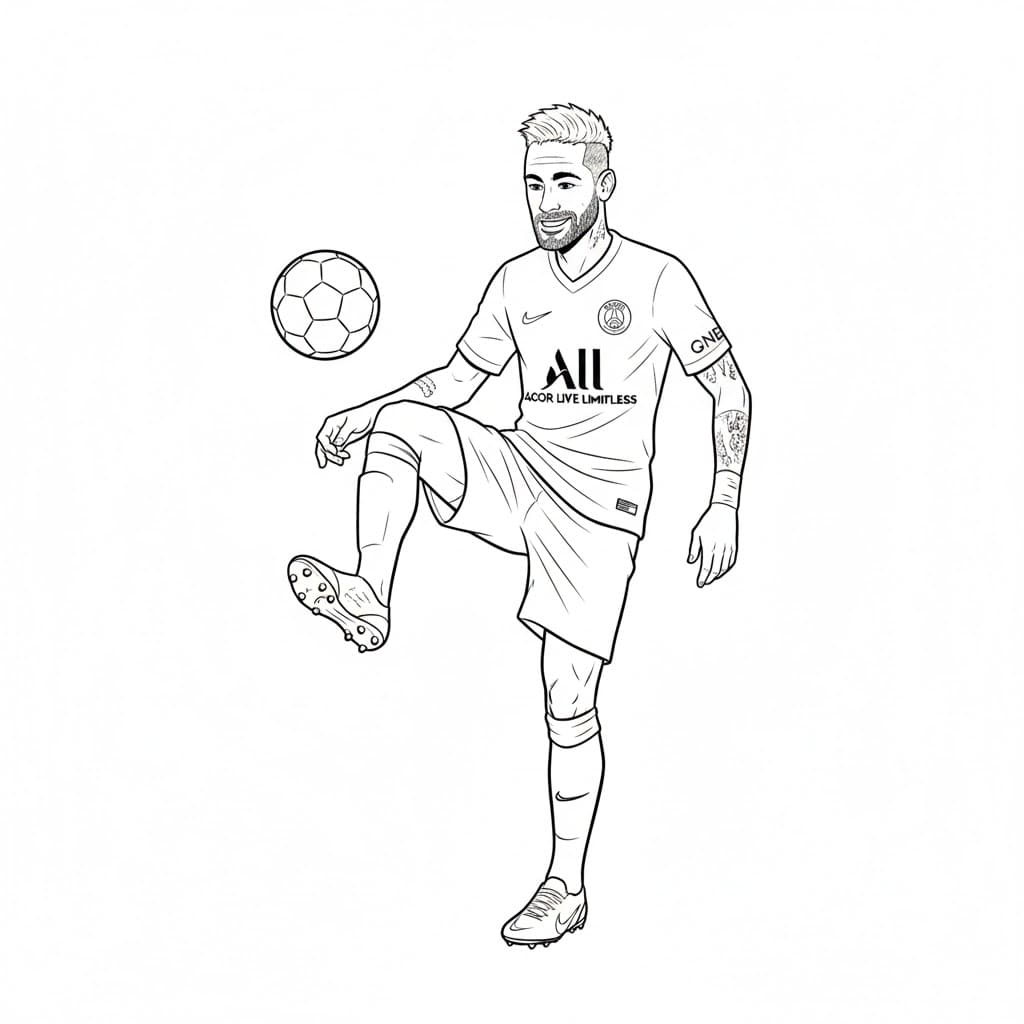 Neymar er så sej Tegninger til Farvelægning