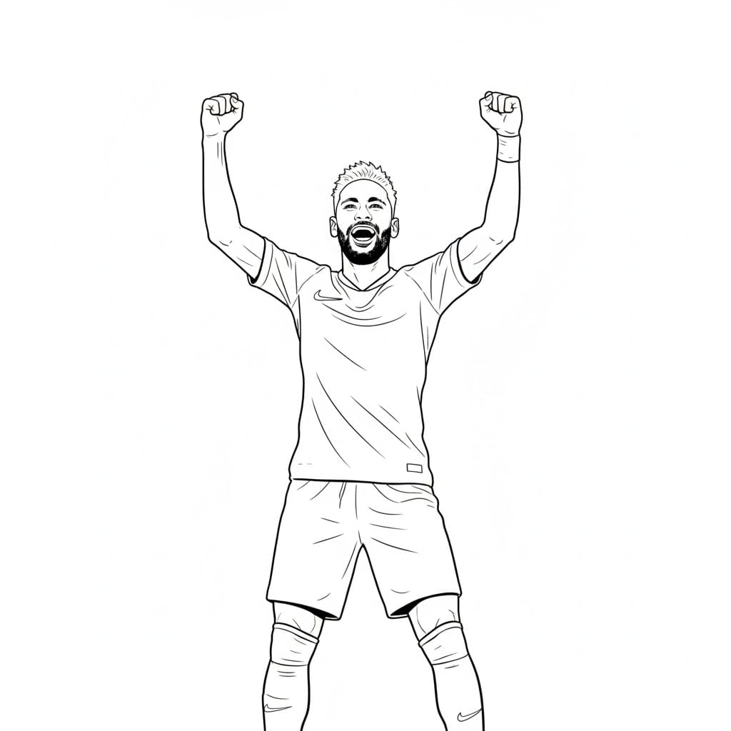 Neymar er så sød Tegninger til Farvelægning