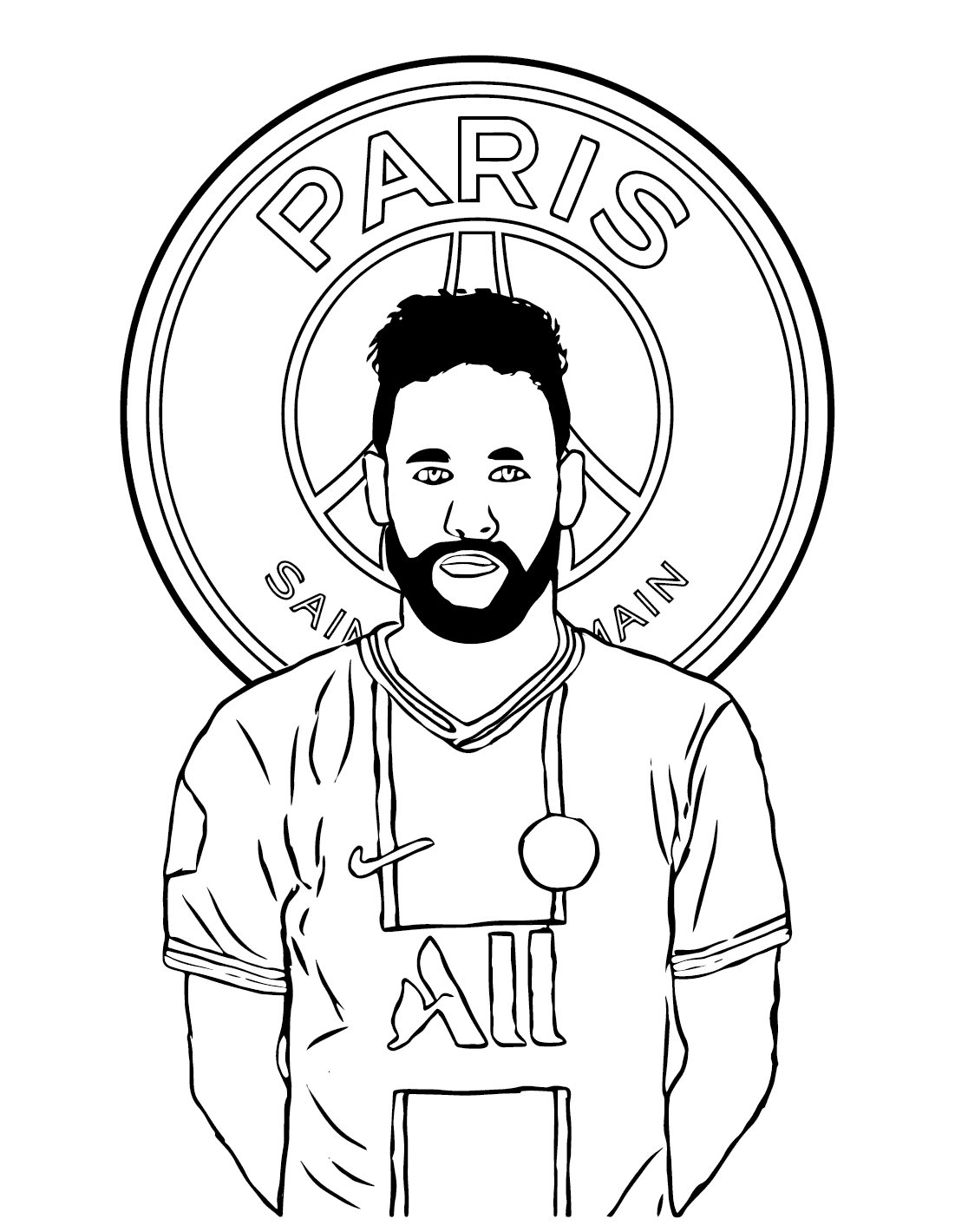 Neymar flot Tegninger til Farvelægning