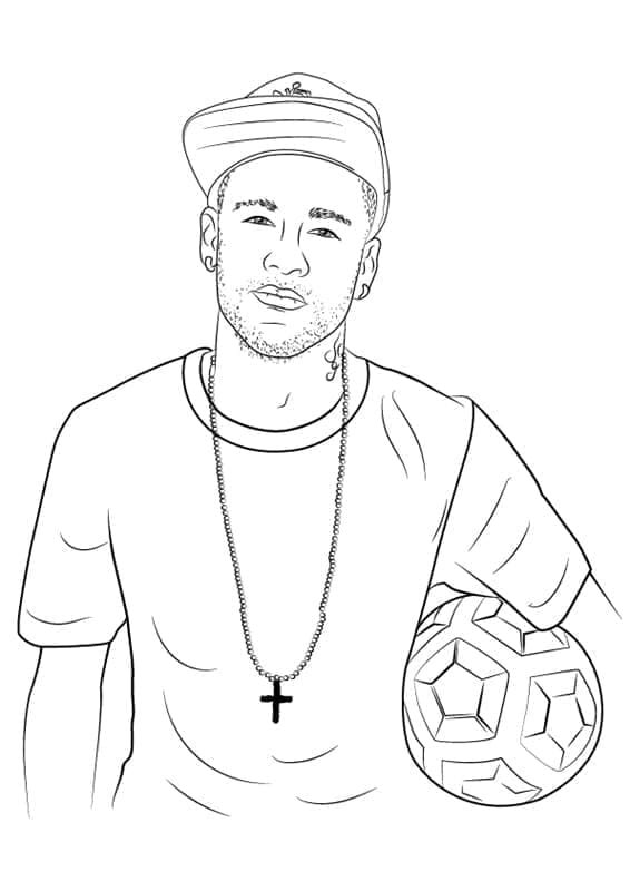 Neymar gratis for børn Tegninger til Farvelægning