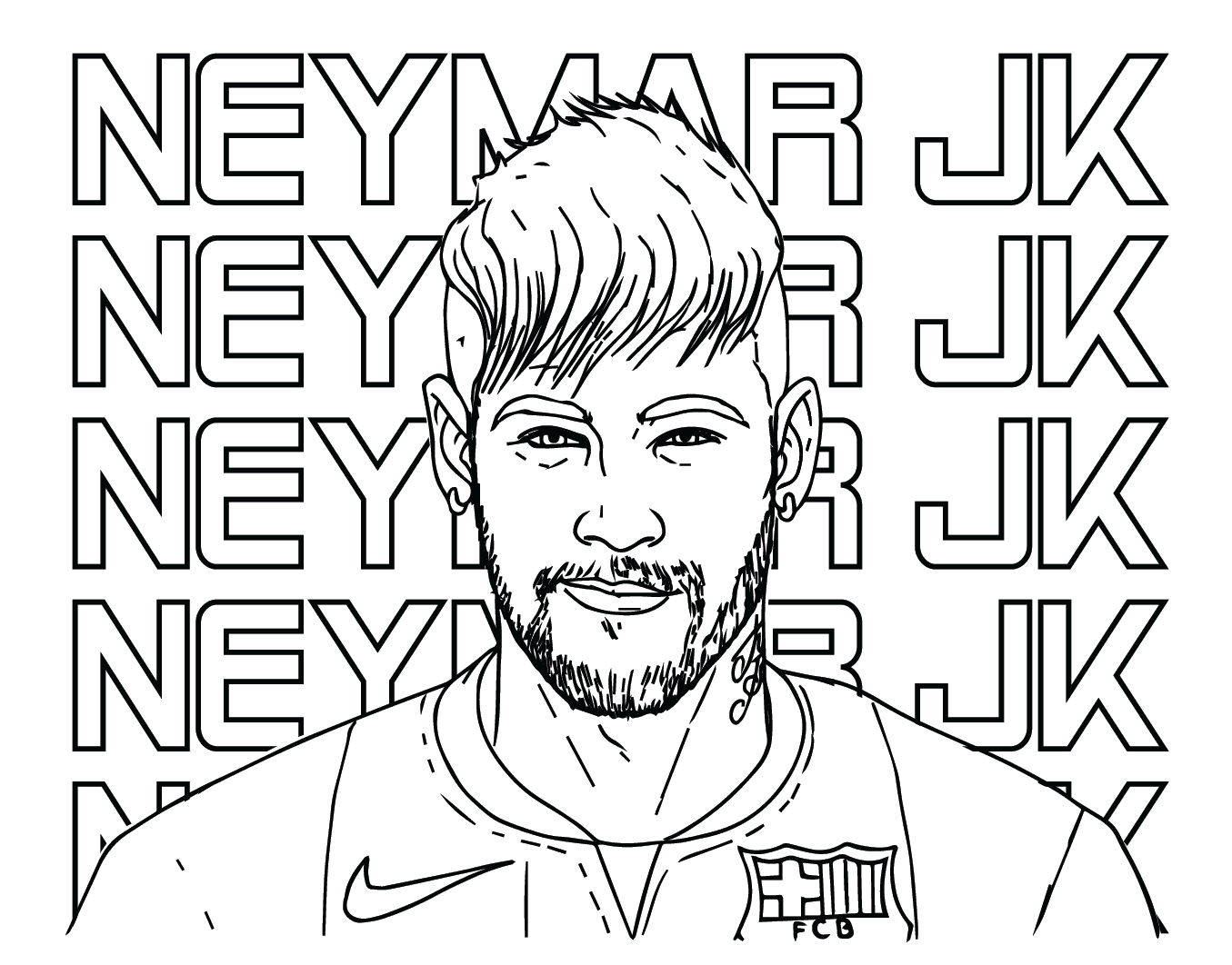 Neymar JK Tegninger til Farvelægning