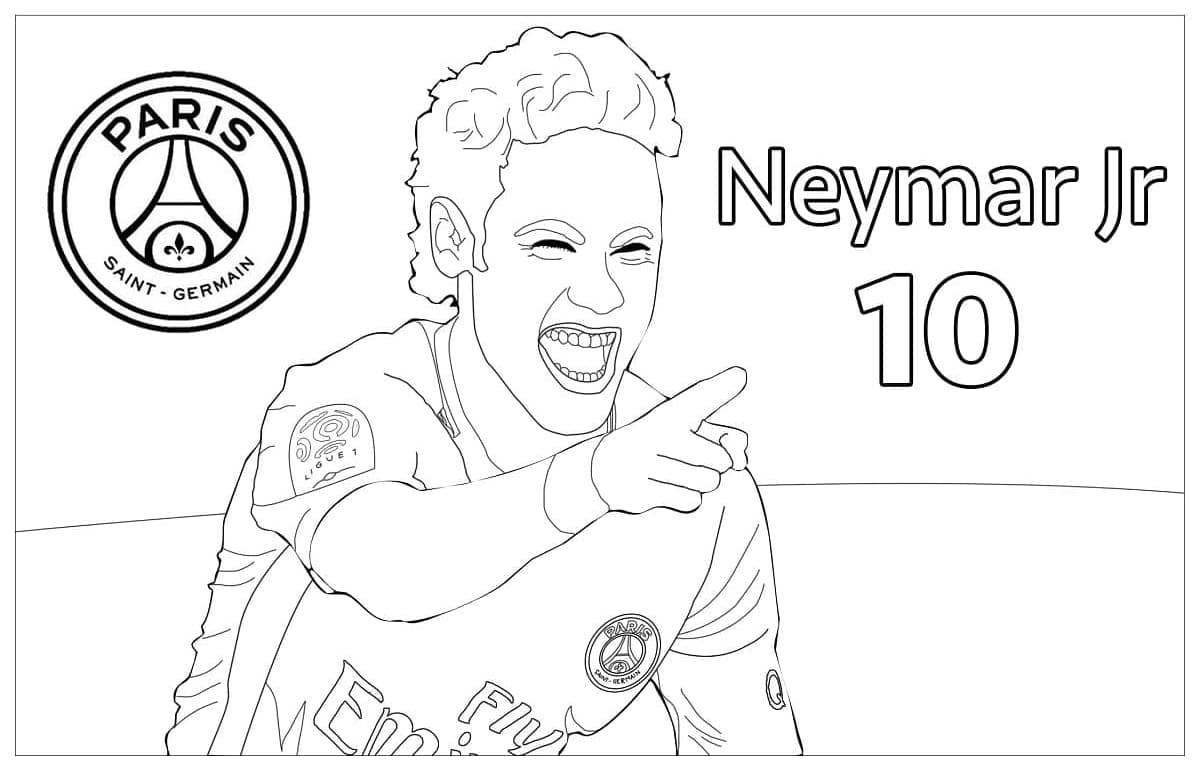 Neymar latter Tegninger til Farvelægning