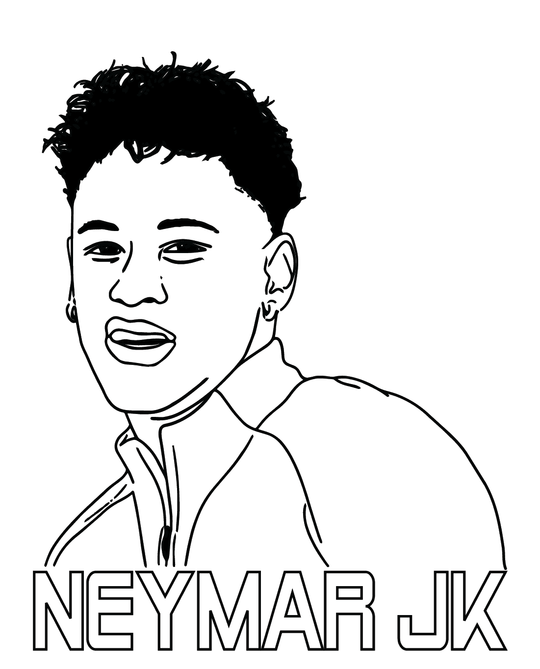 Neymar-spiller Tegninger til Farvelægning