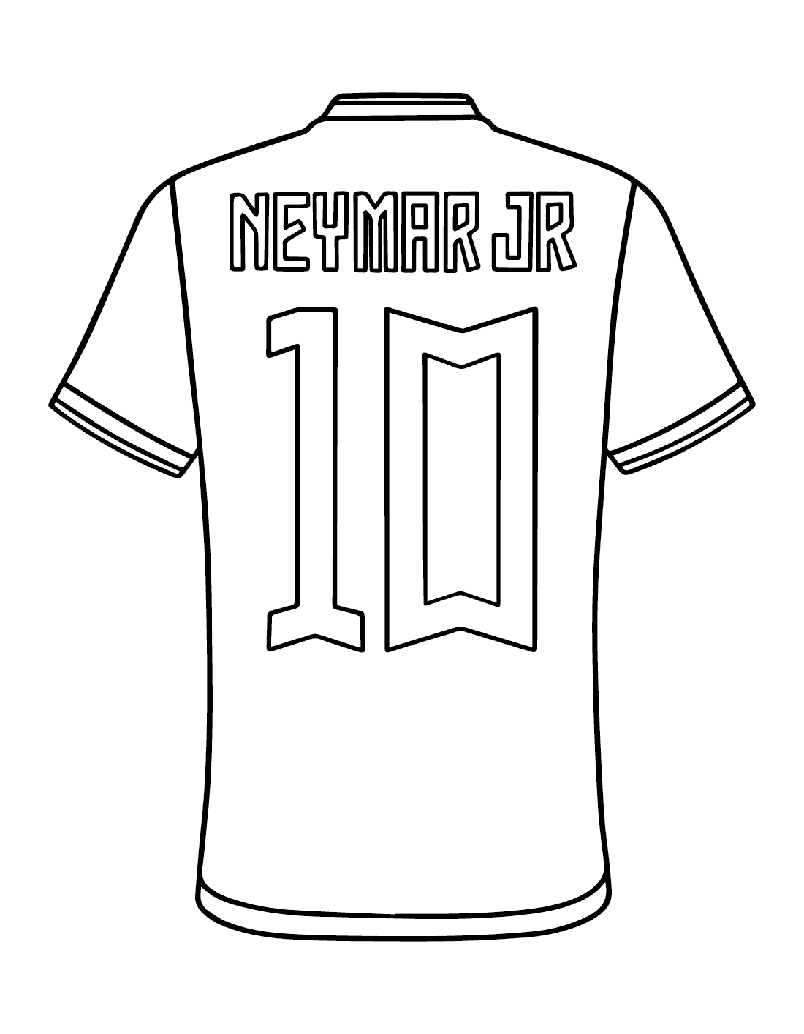 Neymars trøje Tegninger til Farvelægning