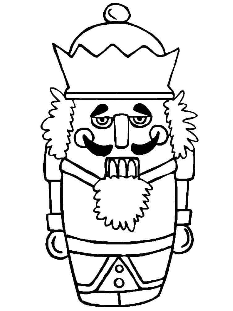 Nøddeknækker med overskæg Tegninger til Farvelægning