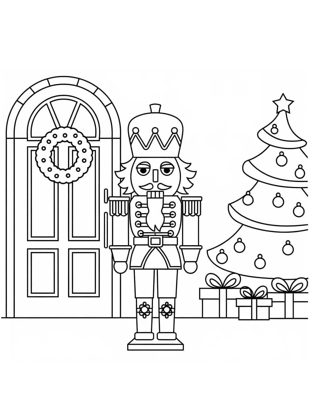 Nøddeknækkeren Jul Tegninger til Farvelægning