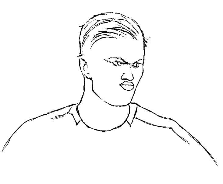 Printbar Erling Haaland Tegninger til Farvelægning