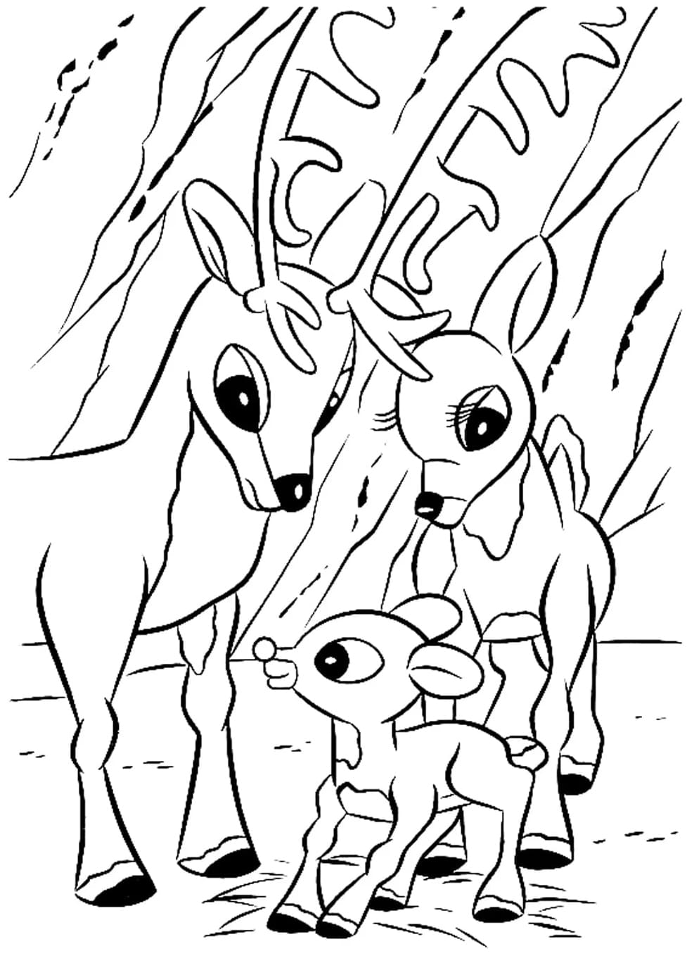 Rudolph-familien Tegninger til Farvelægning