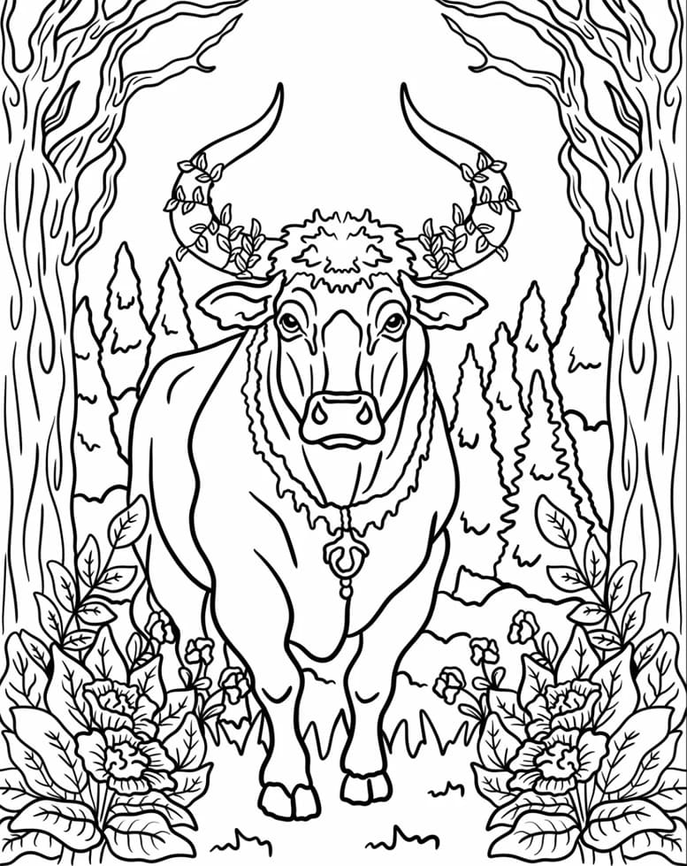 Smuk tyr Tegninger til Farvelægning