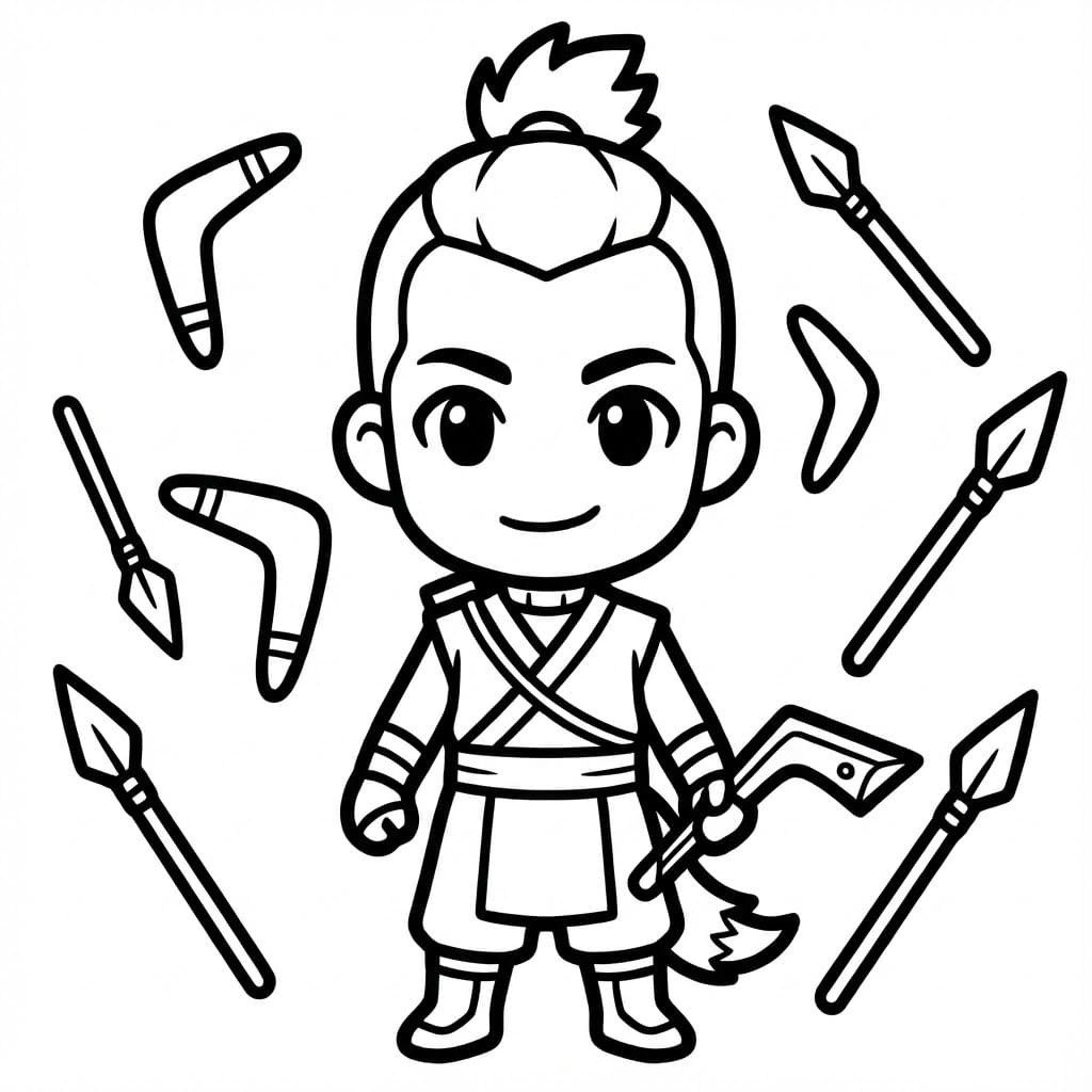 Sød Sokka Tegninger til Farvelægning