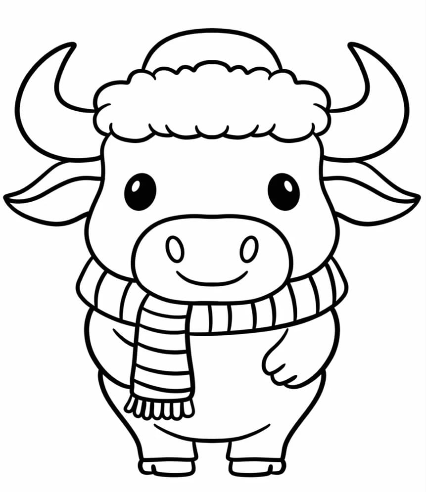 Sød vintertyr Tegninger til Farvelægning