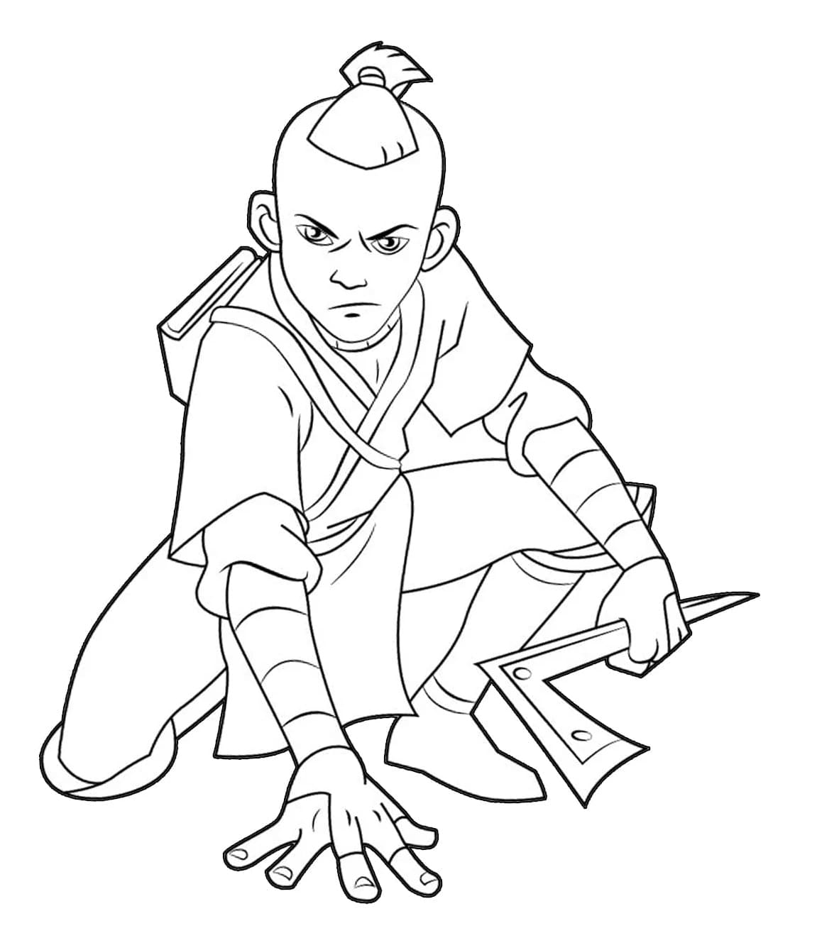 Sokka Avatar Tegninger til Farvelægning