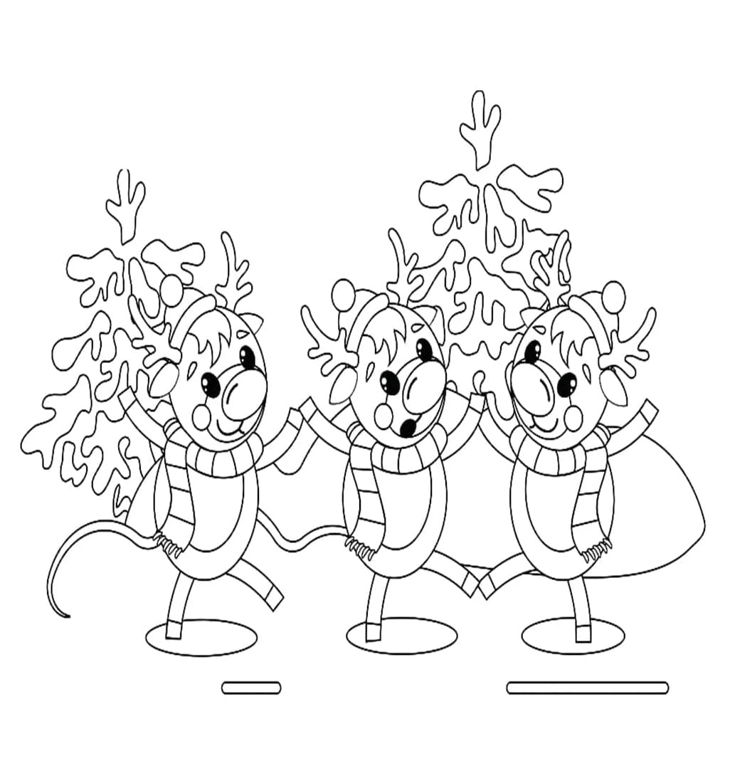 Tegneserie Rudolf Tegninger til Farvelægning