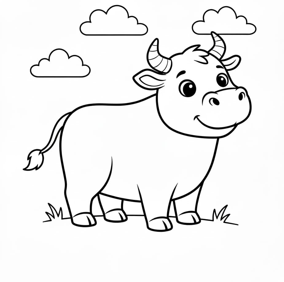 Tyr sød Tegninger til Farvelægning