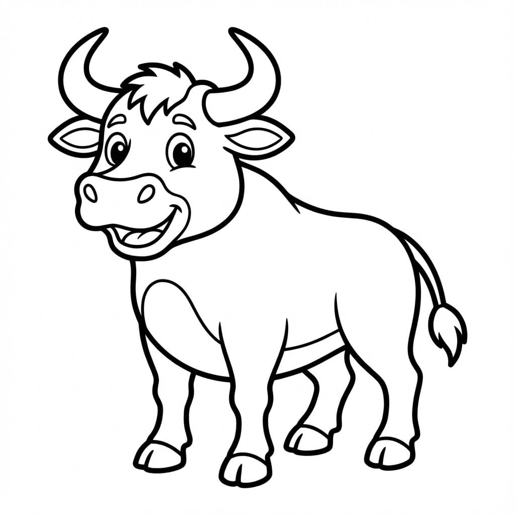 Tyren er glad Tegninger til Farvelægning