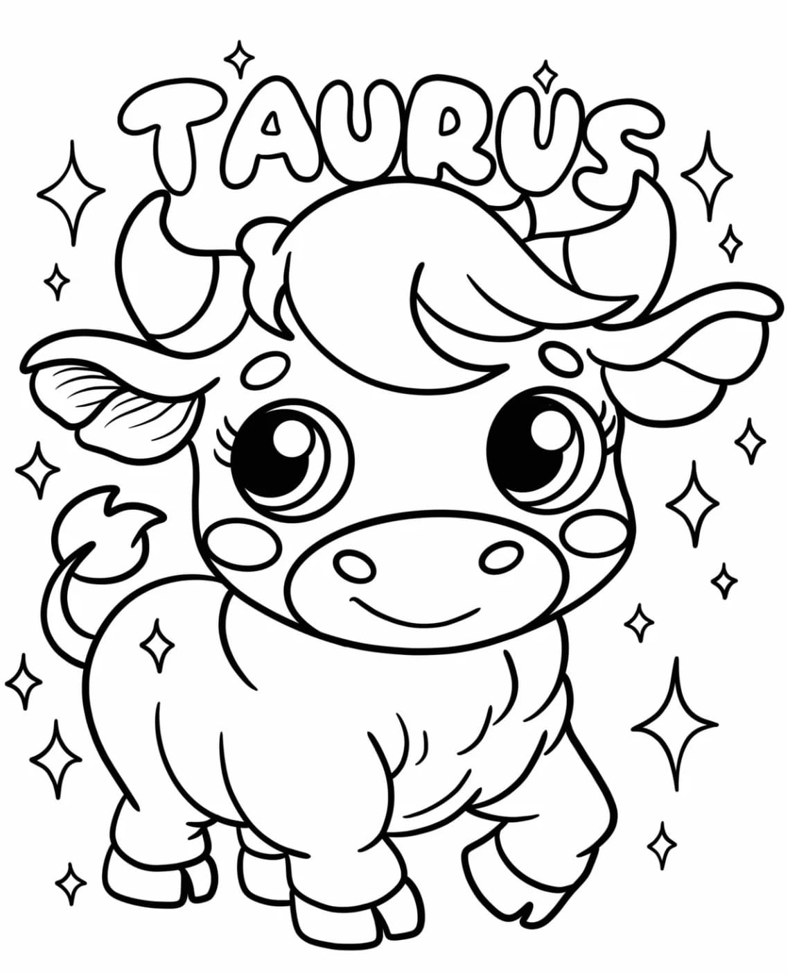 Tyren-tekst over en Chibi-tyr Tegninger til Farvelægning