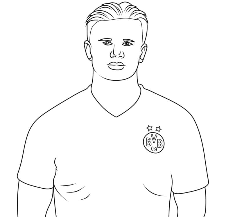 Unge Erling Haaland Tegninger til Farvelægning