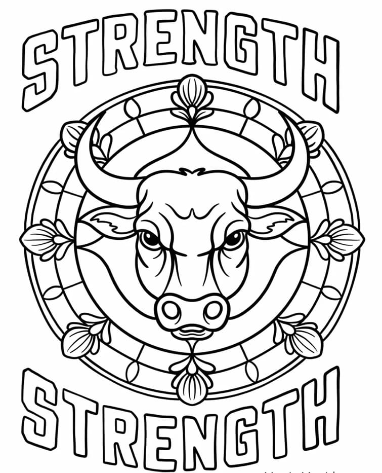 Vild tyr Tegninger til Farvelægning