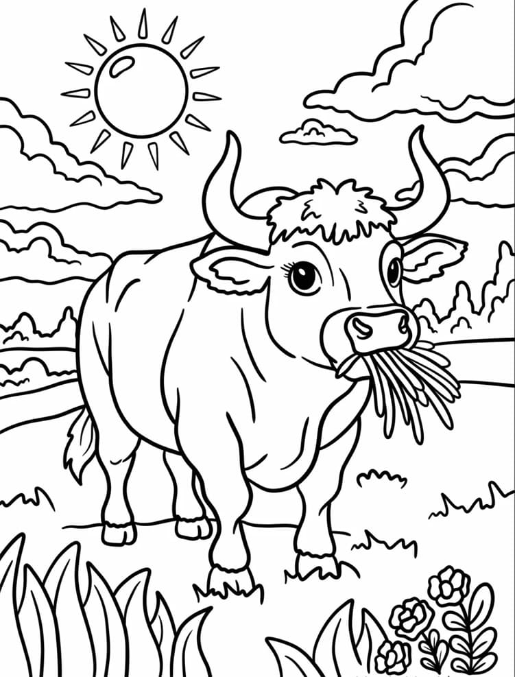 Yndig tyr Tegninger til Farvelægning