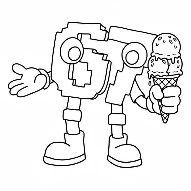 67 Brainrot flødeis Tegninger til Farvelægning