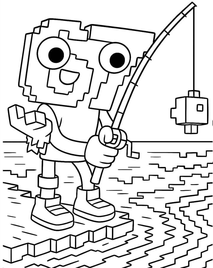 67 Brainrot tage på fisketur Tegninger til Farvelægning