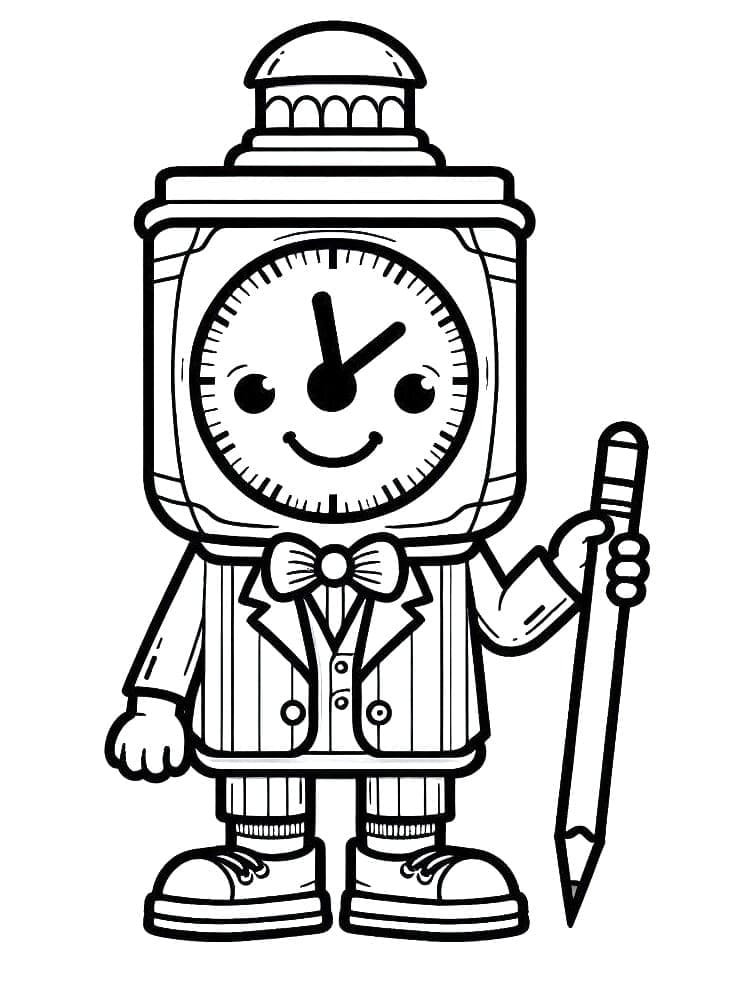 Animeret Big Ben Tegninger til Farvelægning