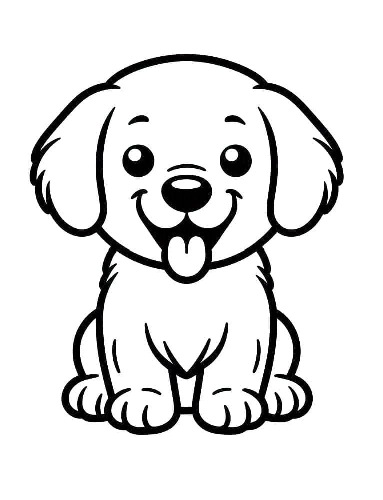 Baby Golden Retriever Tegninger til Farvelægning