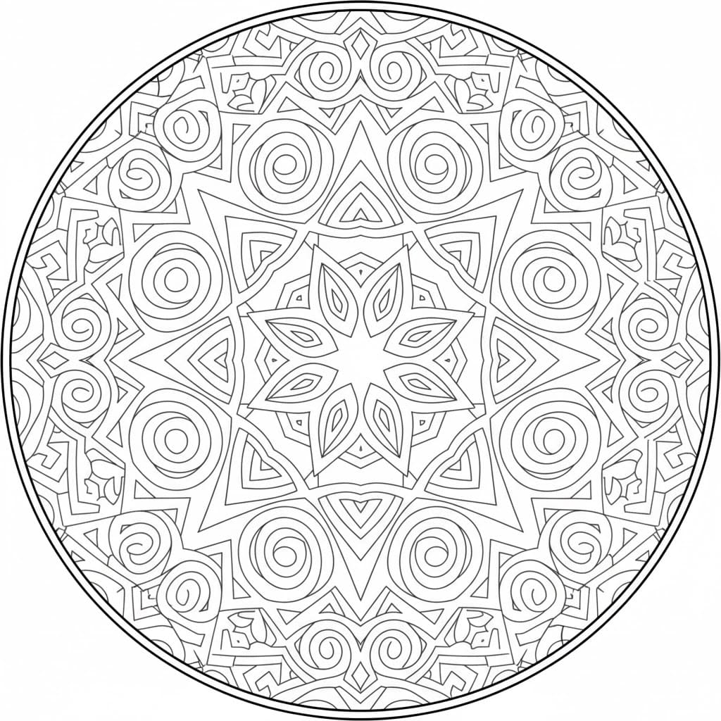 Billede Kalejdoskop gratis Tegninger til Farvelægning