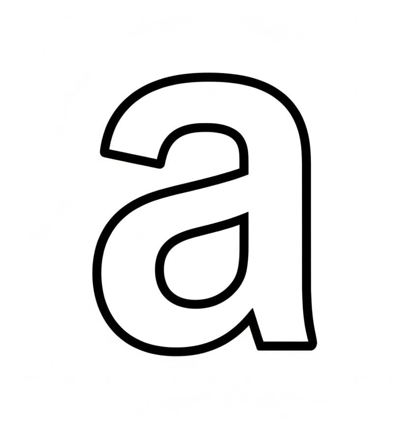 Bogstav A-tryk Tegninger til Farvelægning