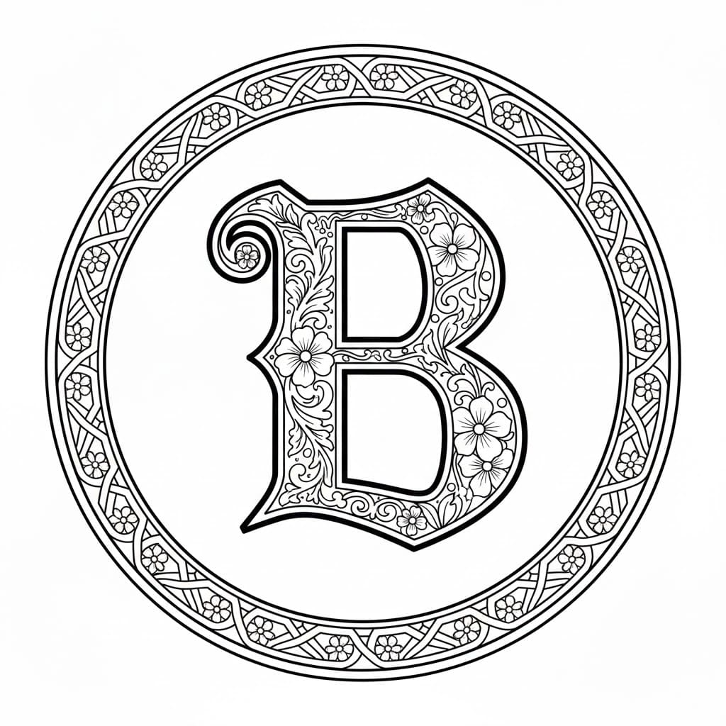 Bogstav B afkøle Tegninger til Farvelægning