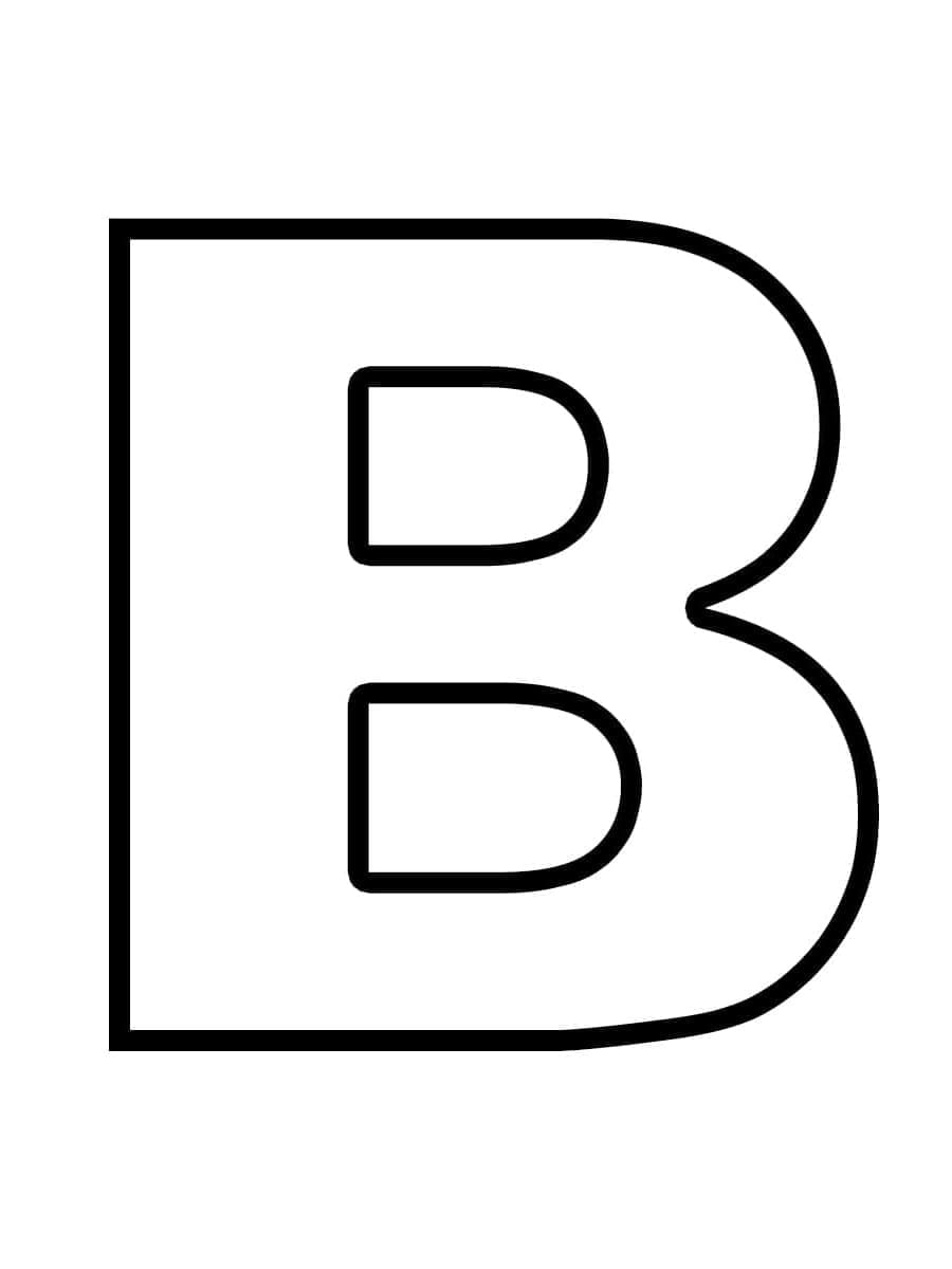 Bogstav B printbar Tegninger til Farvelægning