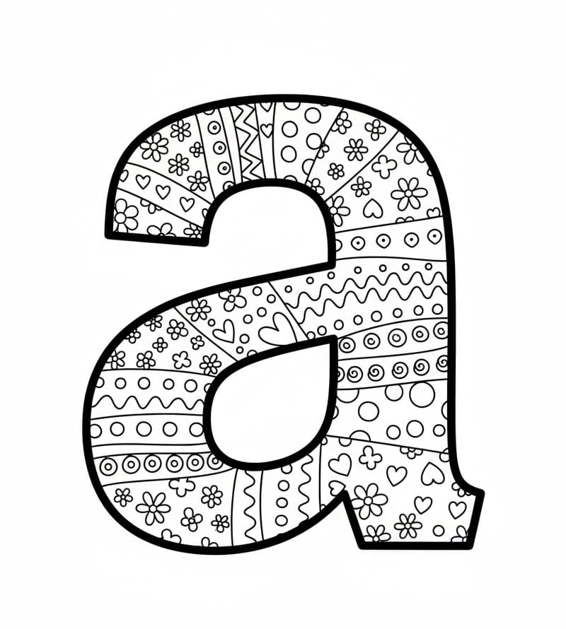 Bogstavet A gratis udskrivning Tegninger til Farvelægning