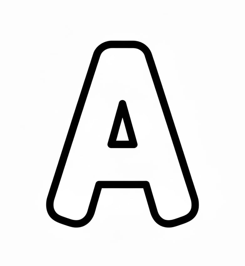 Bogstavet A Tegninger til Farvelægning