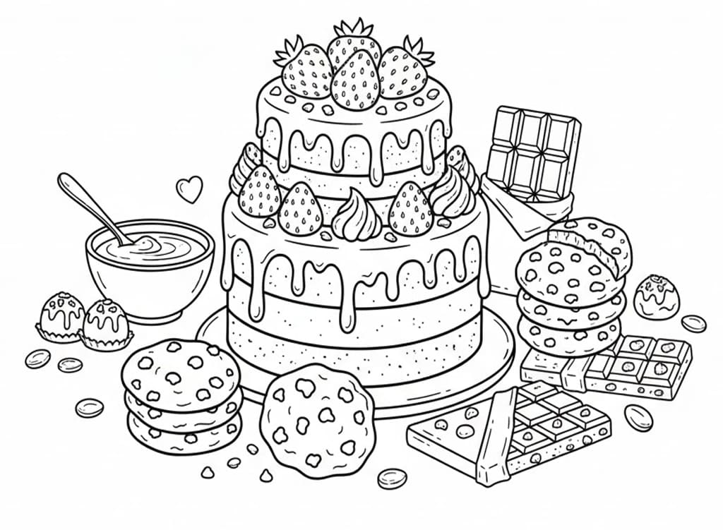 Chokolade meget dejlig Tegninger til Farvelægning