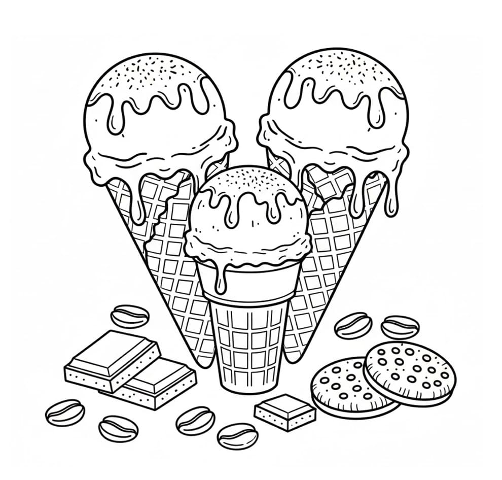 Chokolade til børn gratis Tegninger til Farvelægning