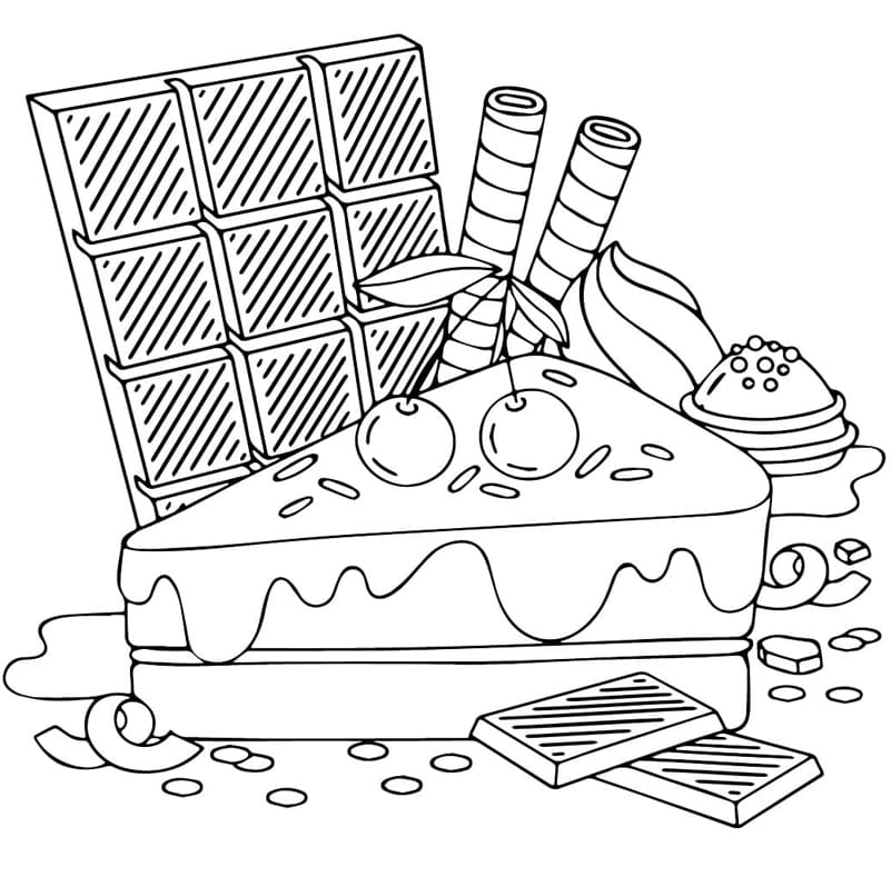 Chokolade til print Tegninger til Farvelægning