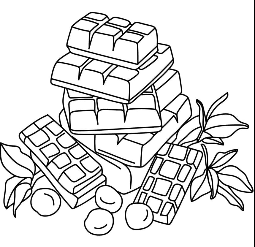 Chokolade til udskrivning Tegninger til Farvelægning